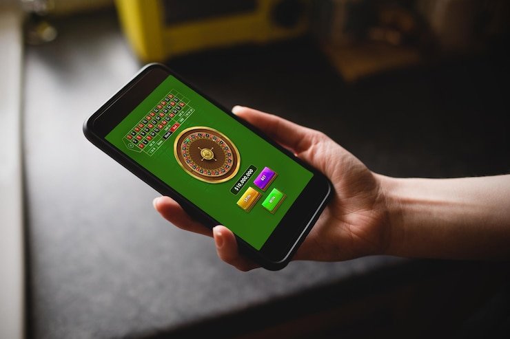 Live roulette wheel spinning in Wild Coaster studio streamed on sarangslot login mobile app